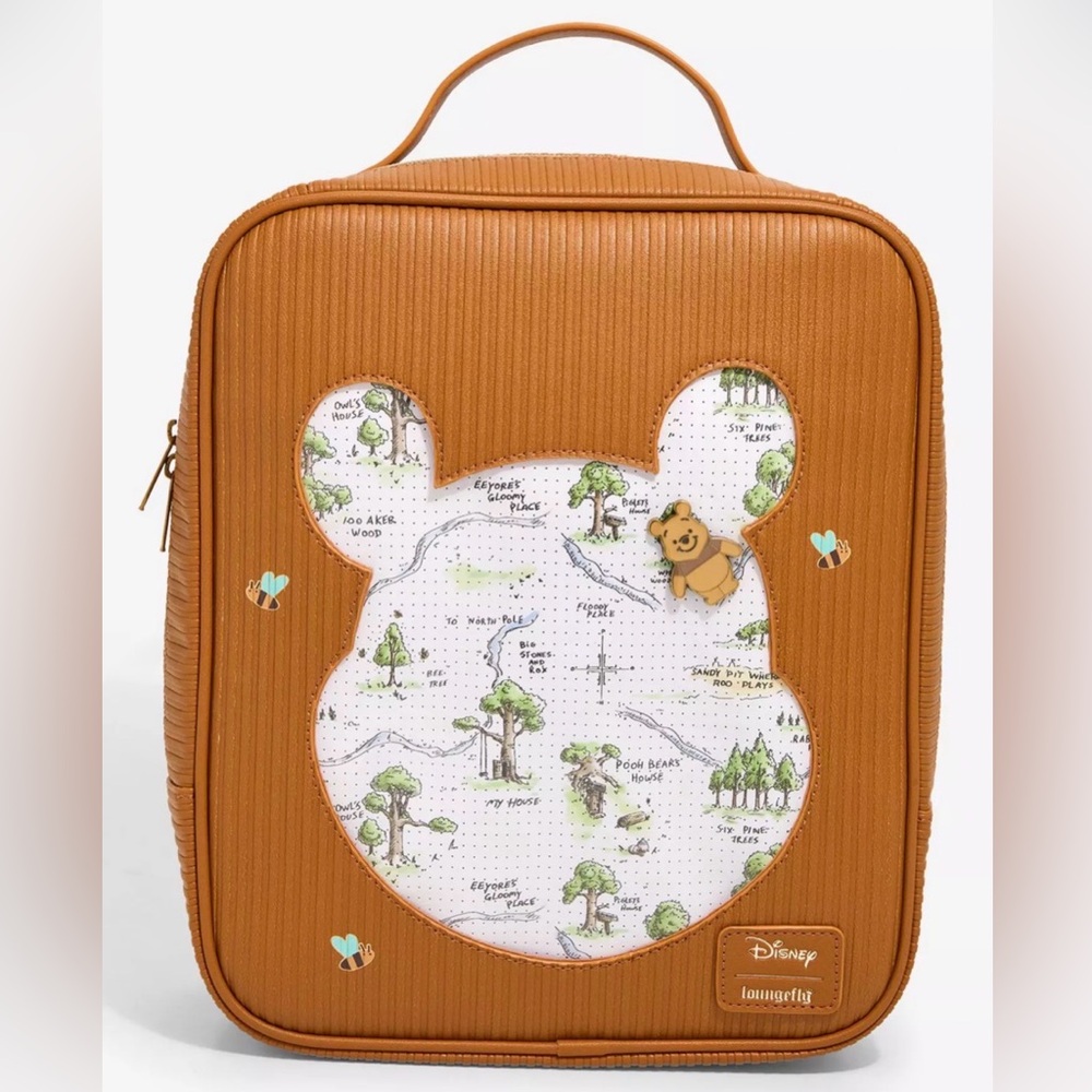 Disney Tan Winnie the Pooh Pin Collector Bag